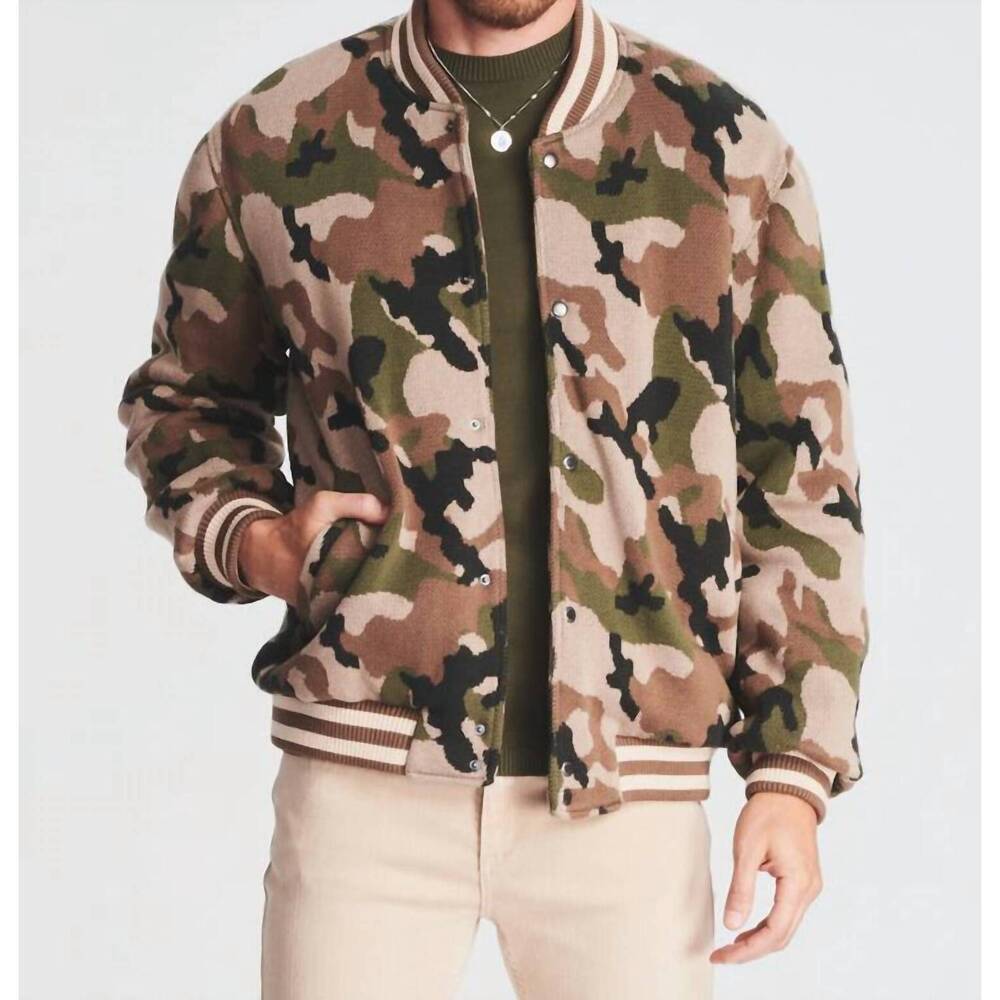 NEW SER.O.YA bryan knit bomber jacket in camo